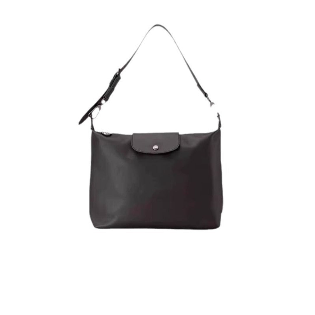 Hobo shoulder bag, boho grey women&