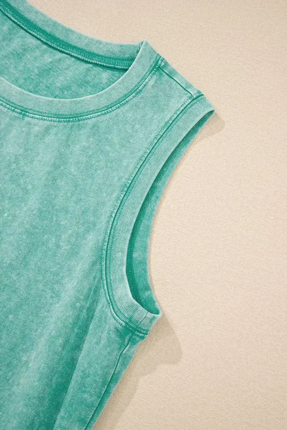 Beau Blue Mineral Wash Pocket Tank Mini Dress