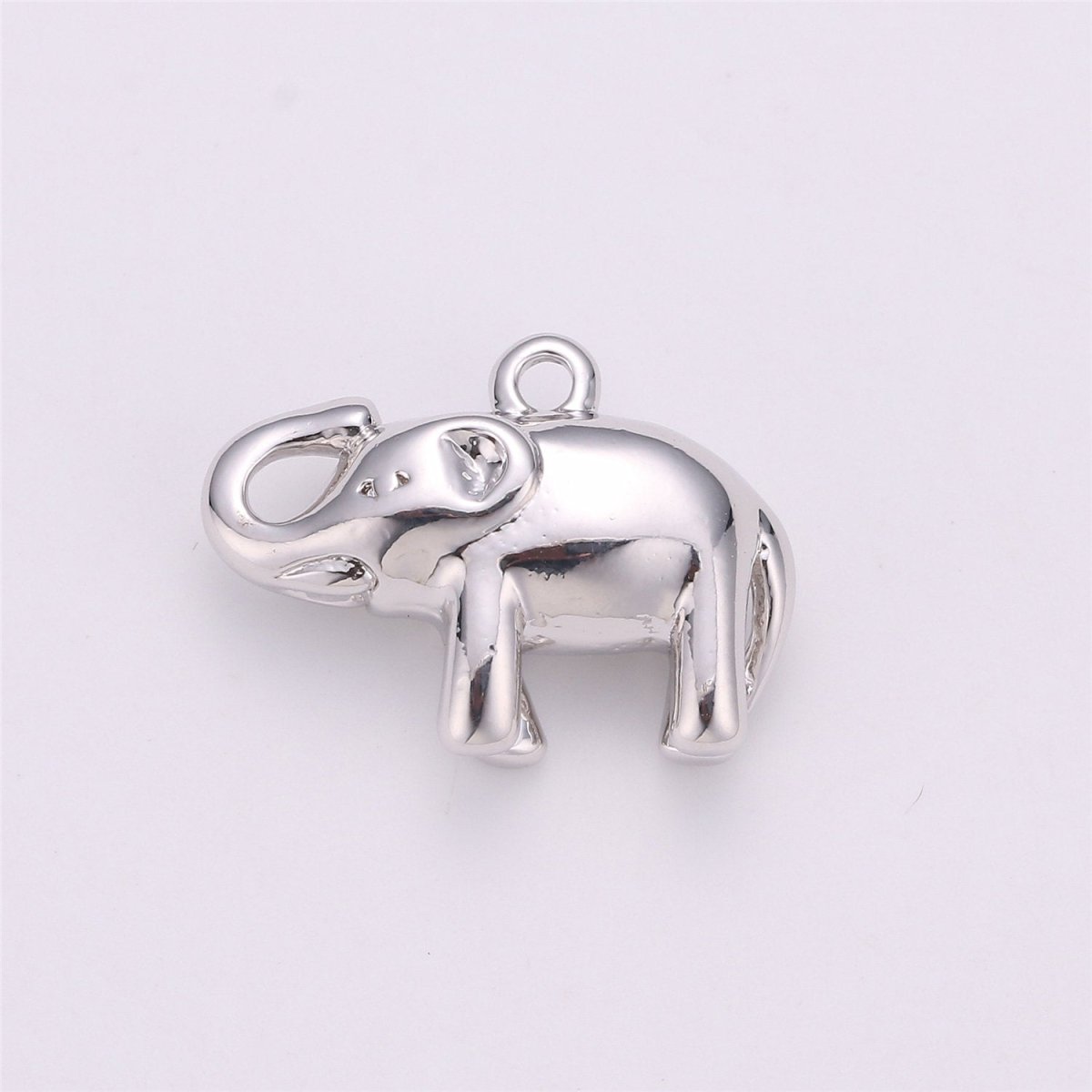 16K Gold Filled Elephant Animal Multidimensional 3D Charm in Gold & Silver | C540