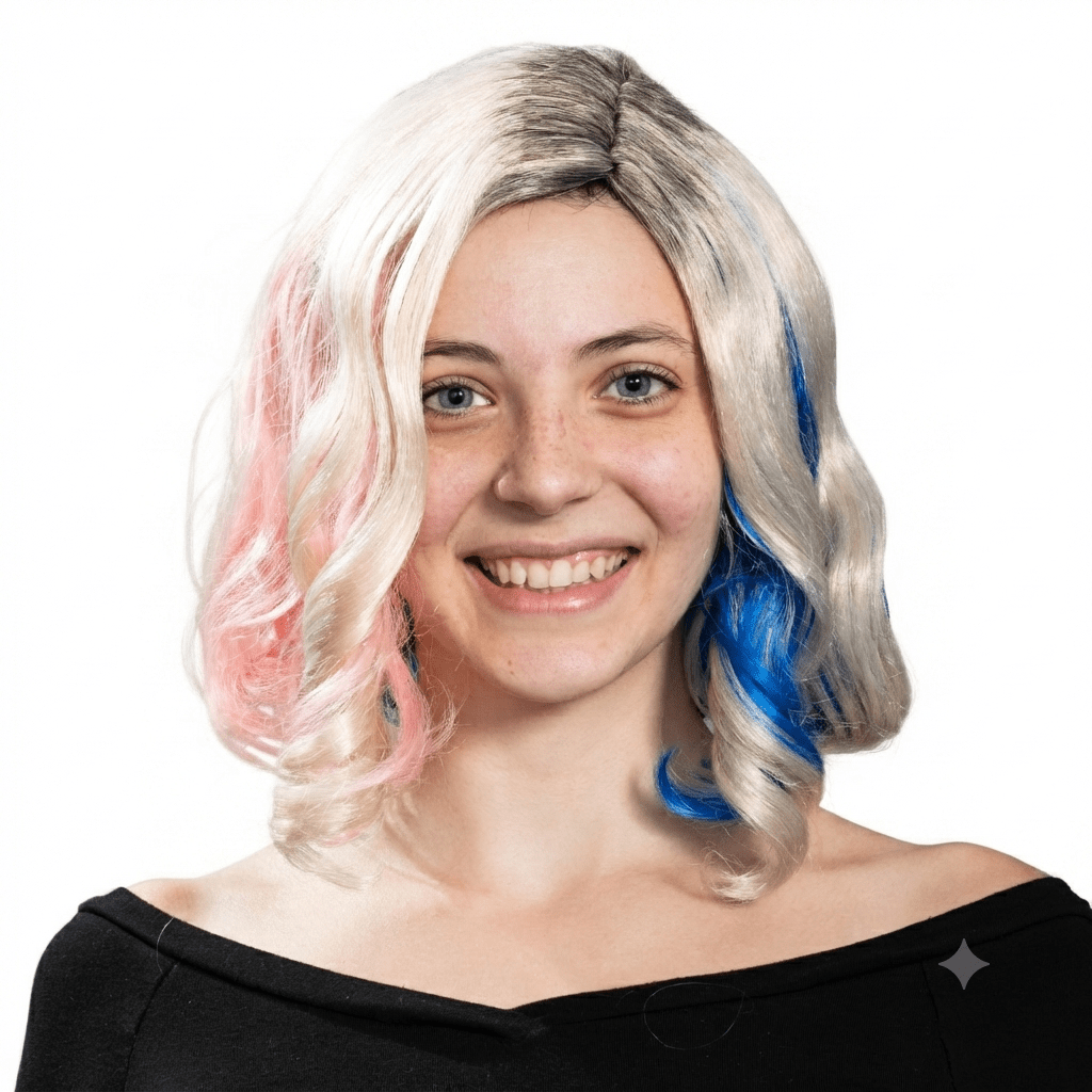Enid The Werewolf Student Short Blonde Halloween Cosplay Costume Wig