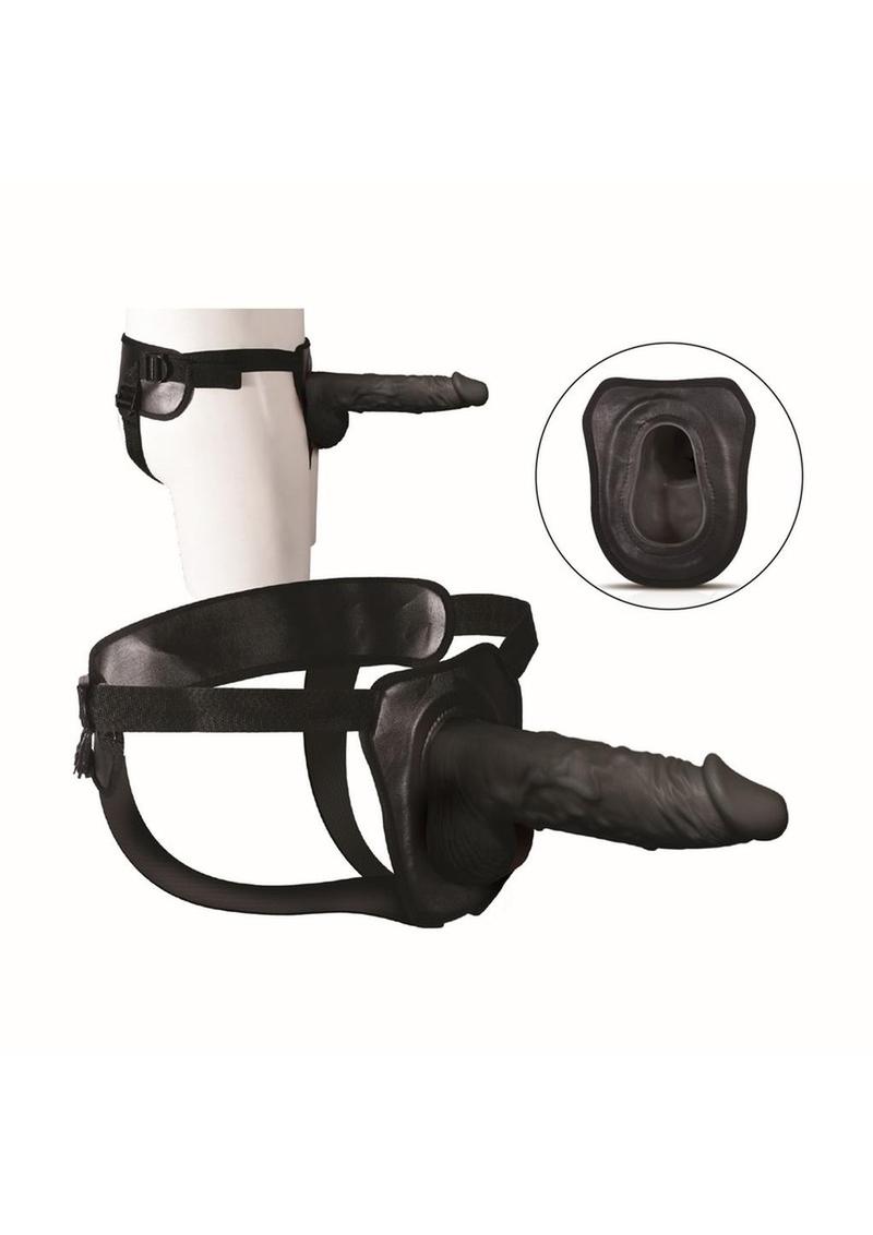 Erection Assistant Hollow Strap-On with Adjustable Harness