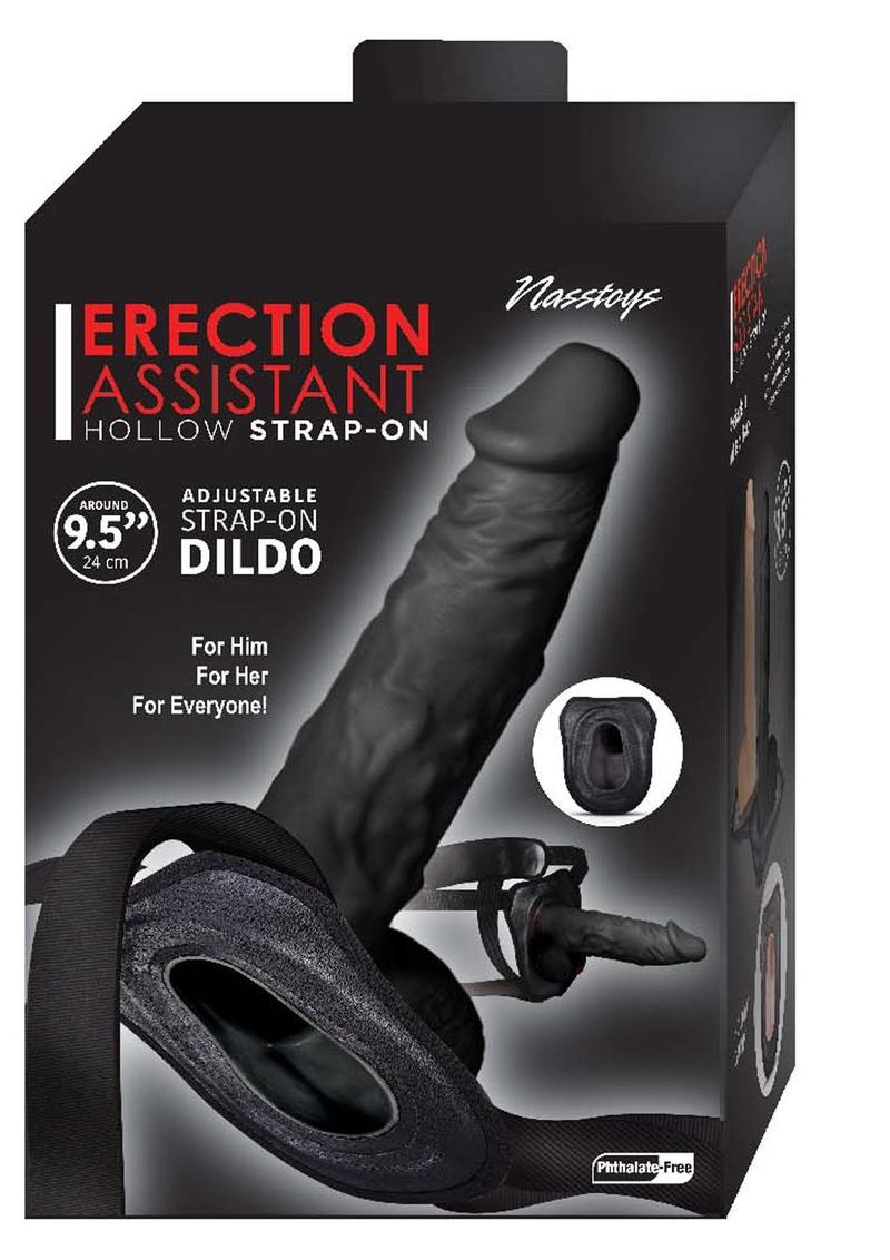 Erection Assistant Hollow Strap-On with Adjustable Harness
