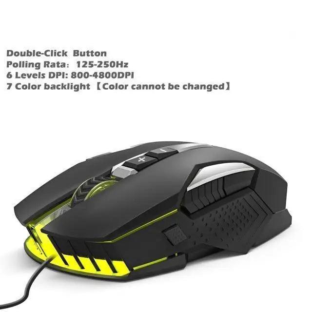 Ergonomic Design Wired RGB Professional Gaming Mouse Optical Gamer Mice Adjustable DPI Mouse With Backlight For Computer