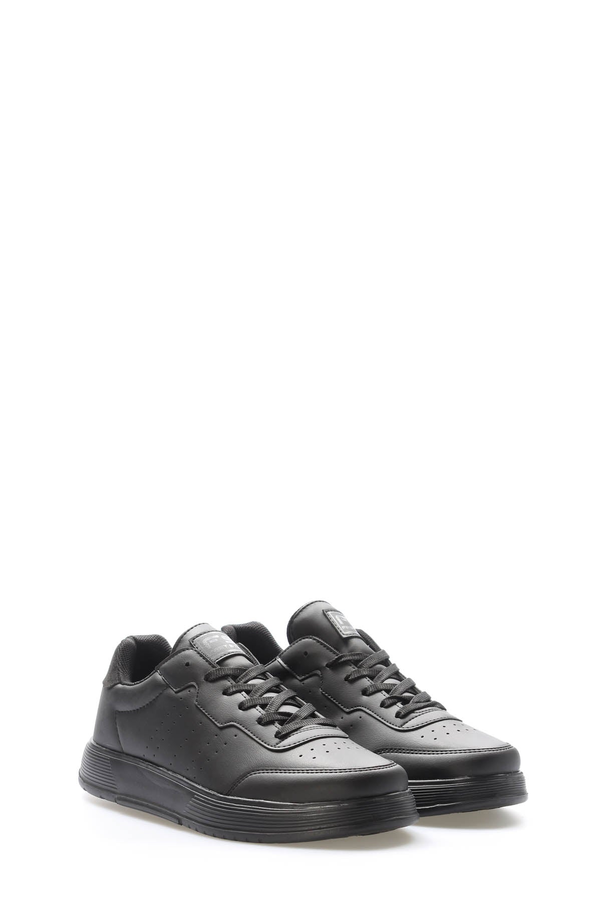 Black Perforated Panel Sneakers for Men | Wessi