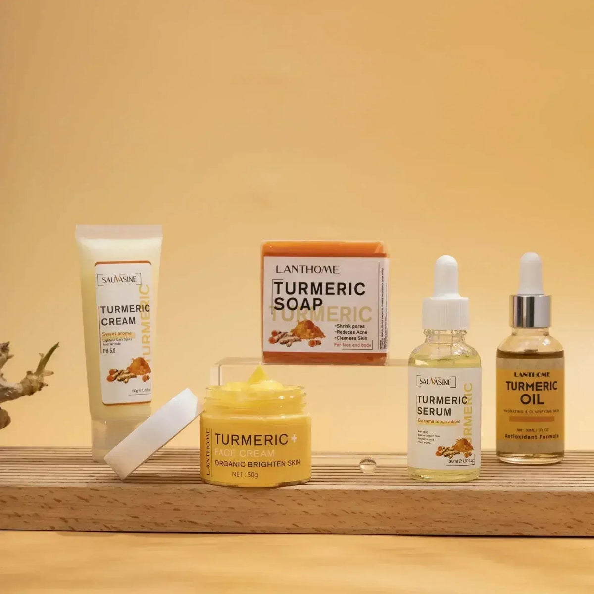 GlowRoot™ – 5-Piece Turmeric Skincare Kit for Radiant Skin