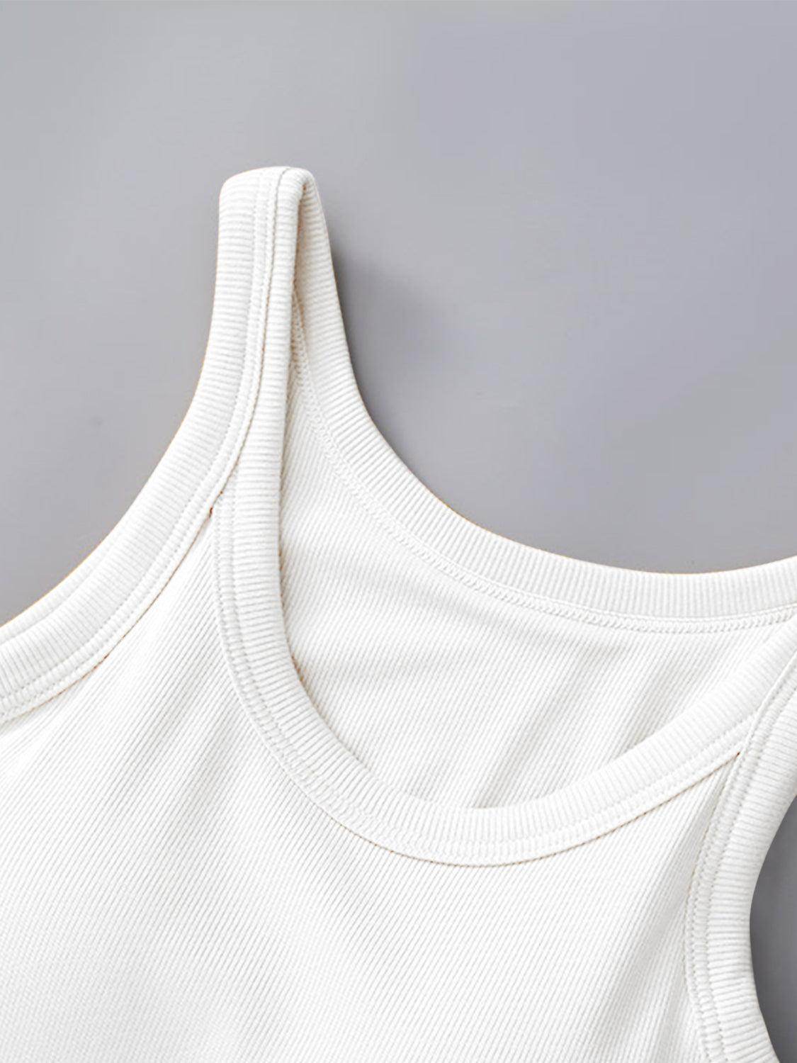 Round Neck Tank with Bra for Everyday Comfort Wear