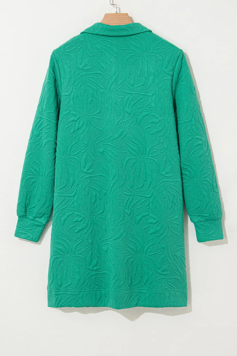 Classic Textured Zip Mini Dress Trendy Long Sleeve Dress for Women Modern Dress
