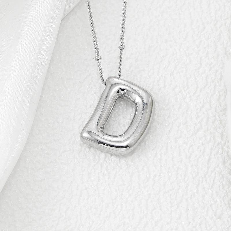 Copper Bubble Letter Pendant Necklace for Stylish Charm