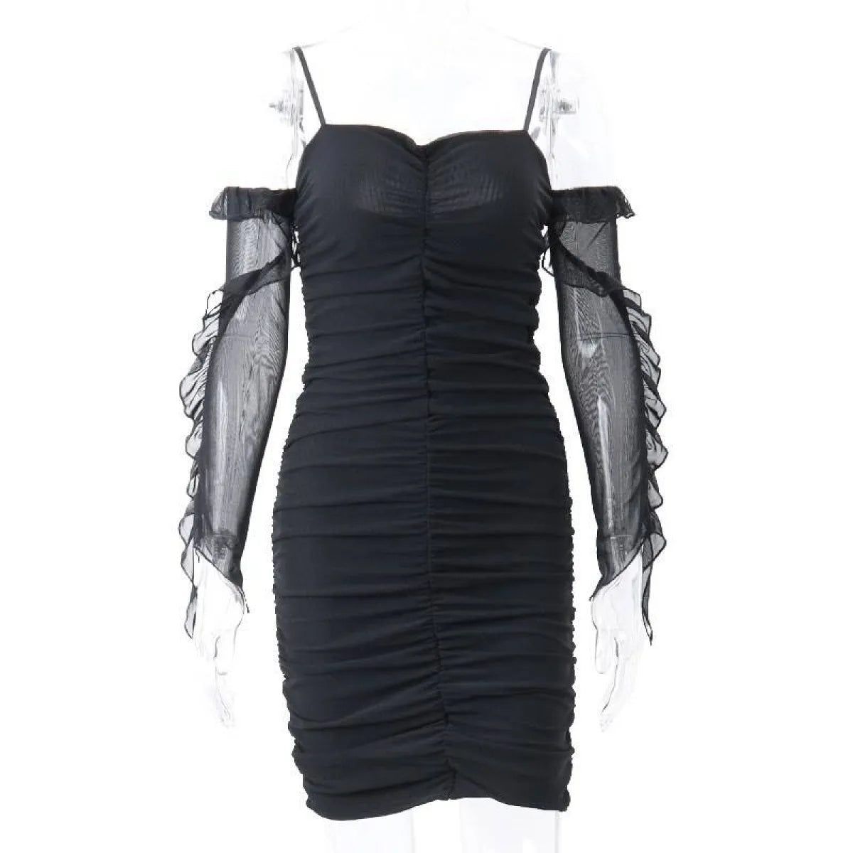 Mesh Ruched Dresses