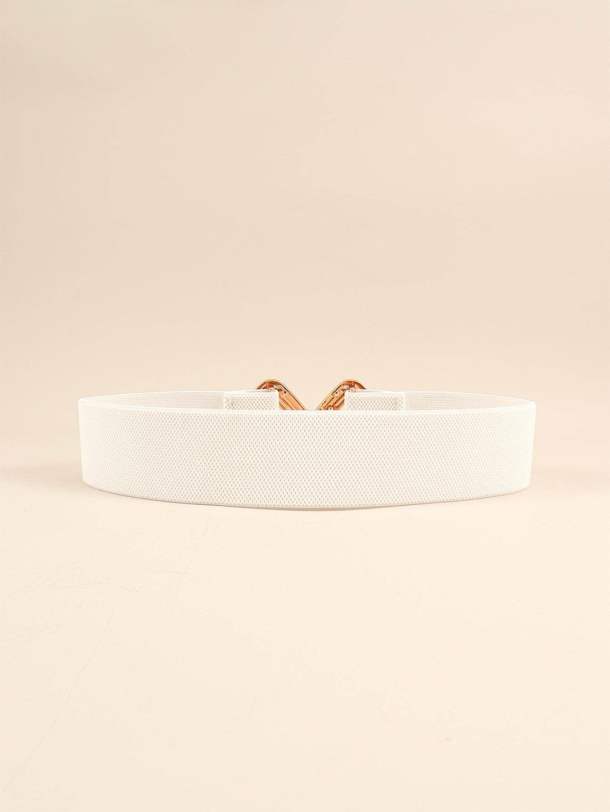 Geometric Buckle Elastic Wide Belt for Stylish Comfort