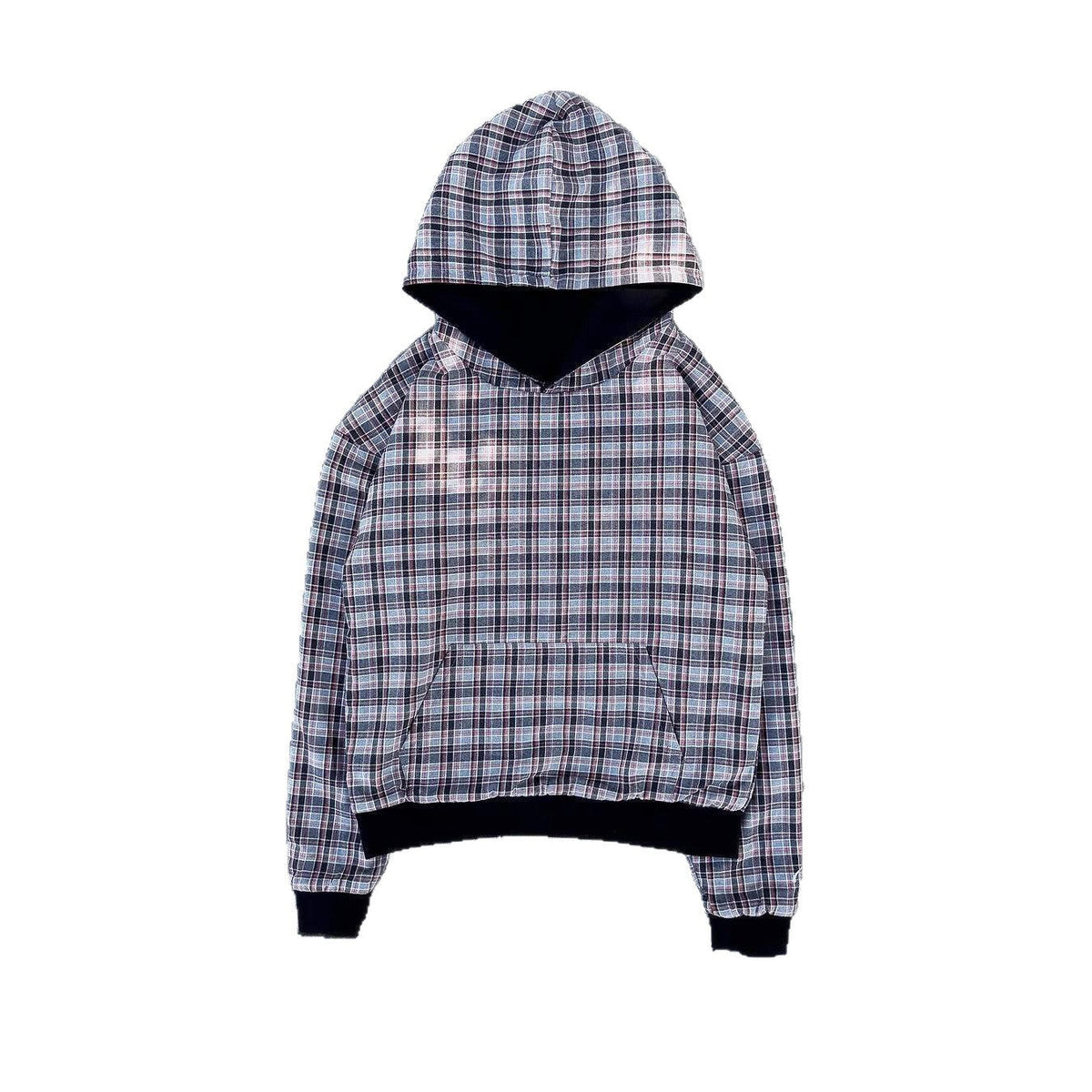Hip Hop Double-sided Retro Plaid Casual Sweater