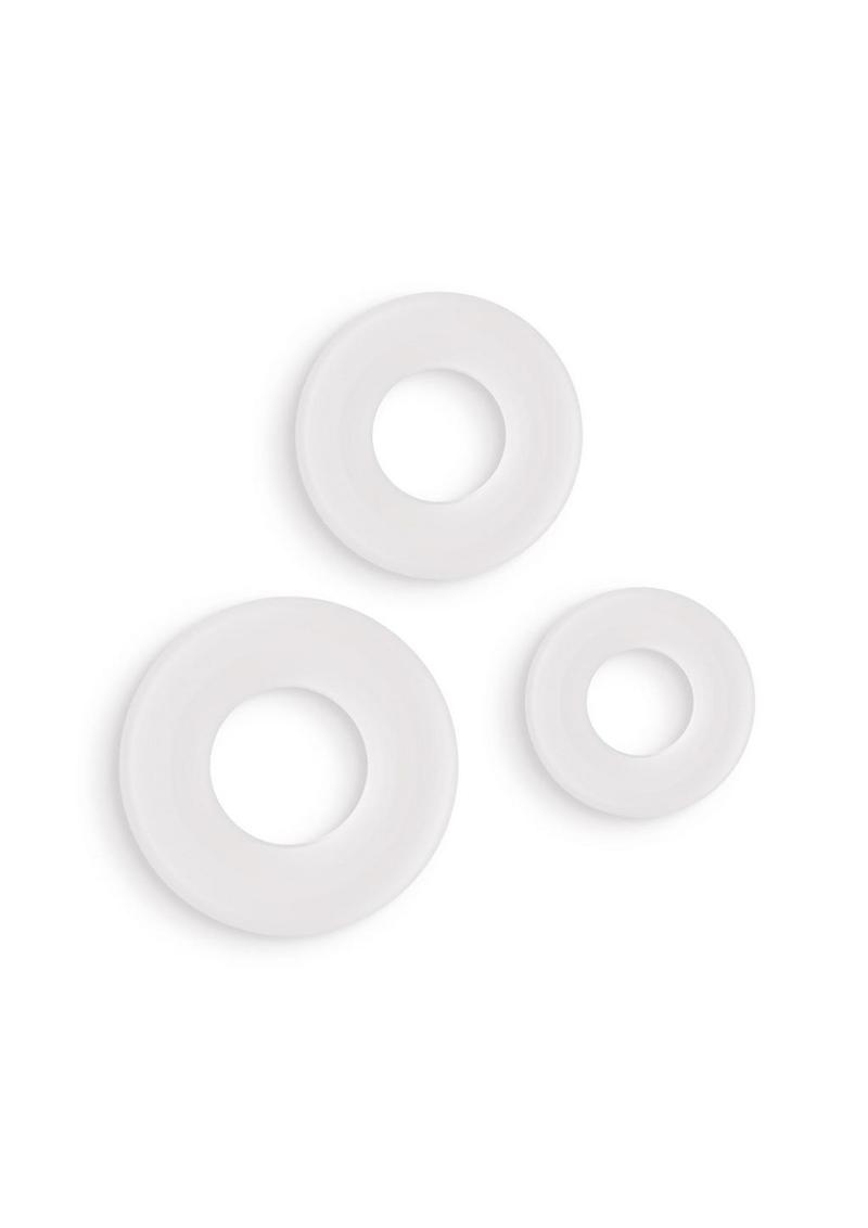 Firefly Glow in the Dark Bubble Rings Stretchable Silicone Cock Ring Set