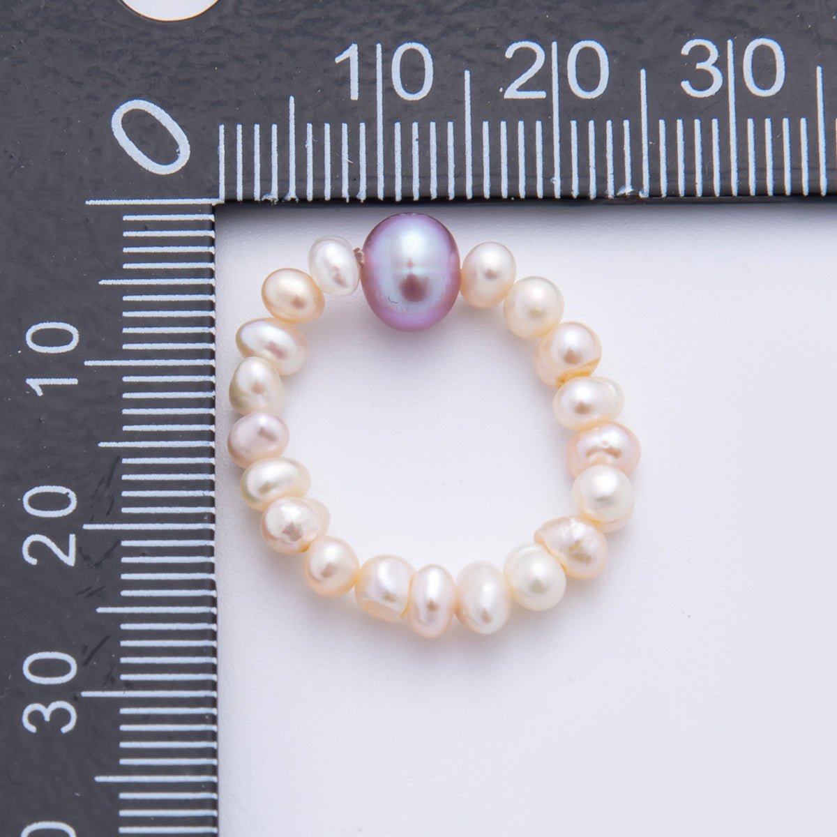 Freshwater Pearl Handmade Rice-Shaped Stretch Adjustable Ring | O-2069 O-2072 O-2110