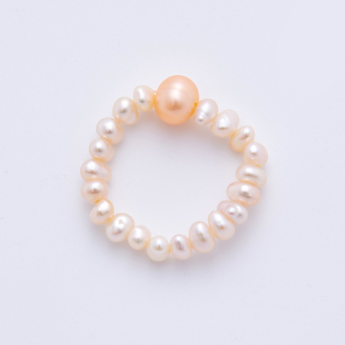 Freshwater Pearl Handmade Rice-Shaped Stretch Adjustable Ring | O-2069 O-2072 O-2110