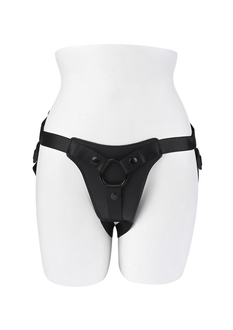 GenderX Pleasure Harness Adjustable Leather Strap-On