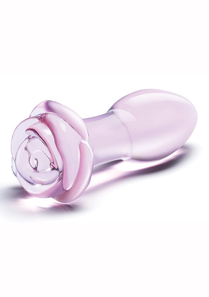 Gläs Rosebud Glass Butt Plug