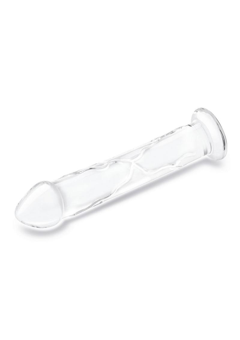 Glas Glass Dildo with Veins And Flat Base