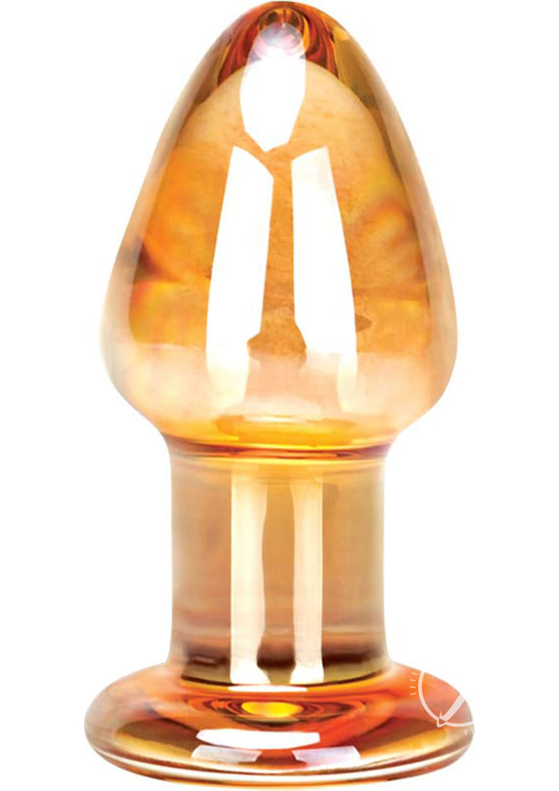 Gläs 3.5 Inch Over Easy Hand Blown Glass Butt Plug