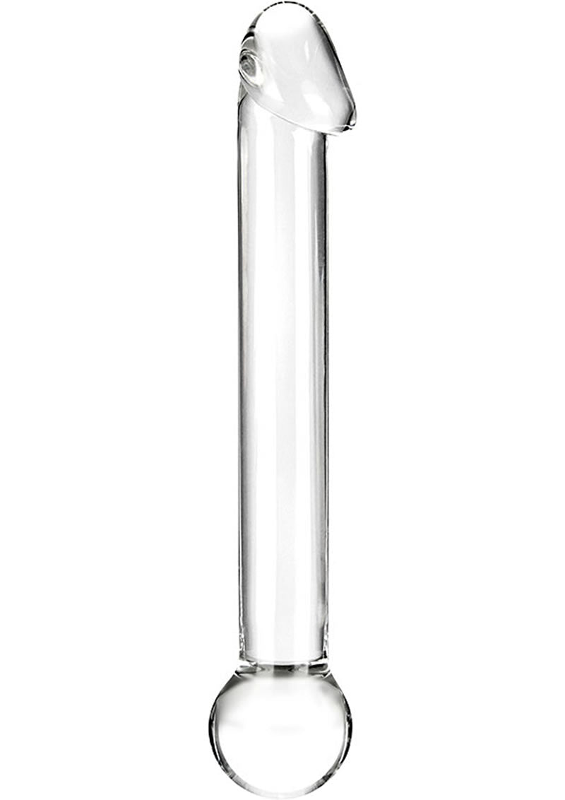 Glas Realistic Head And Handcrafted Clear Glass Toy Dildo