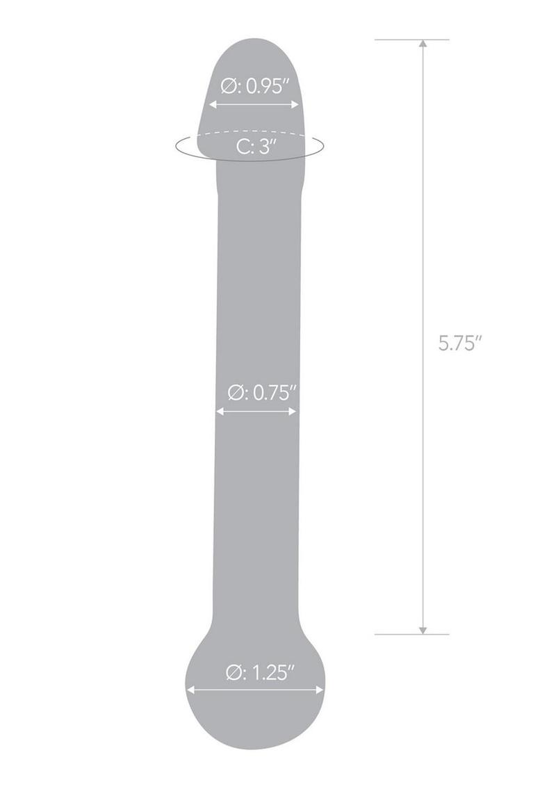Glas Realistic Head And Handcrafted Clear Glass Toy Dildo