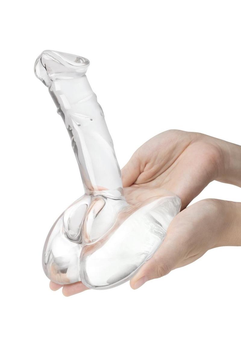 Rideable Standing Glass Cock with Stability Base