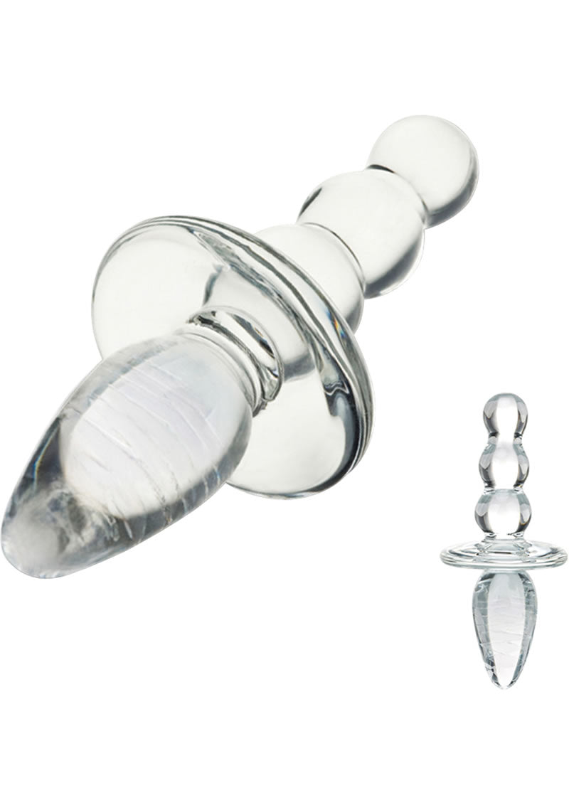 Gläs 4.5 Inch Titus Hand Blown Beaded Glass Butt Plug