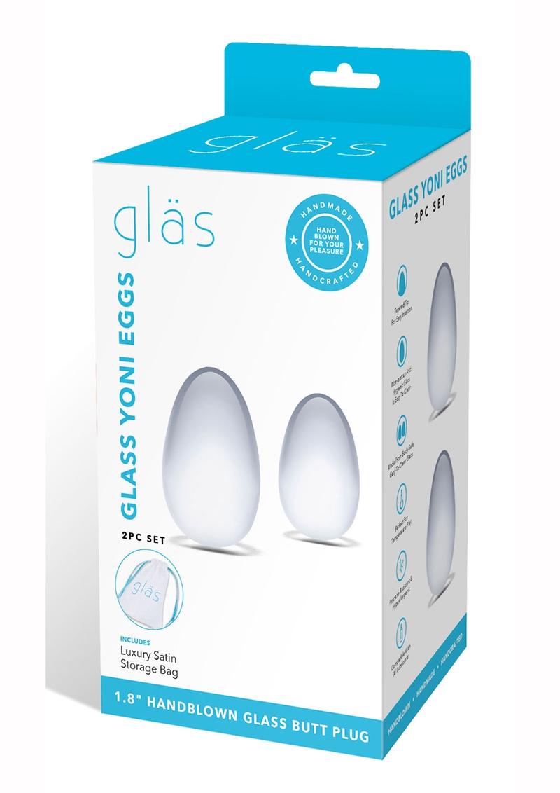 Glas Glass Yoni Eggs Set with Luxury Satin Storage Bag