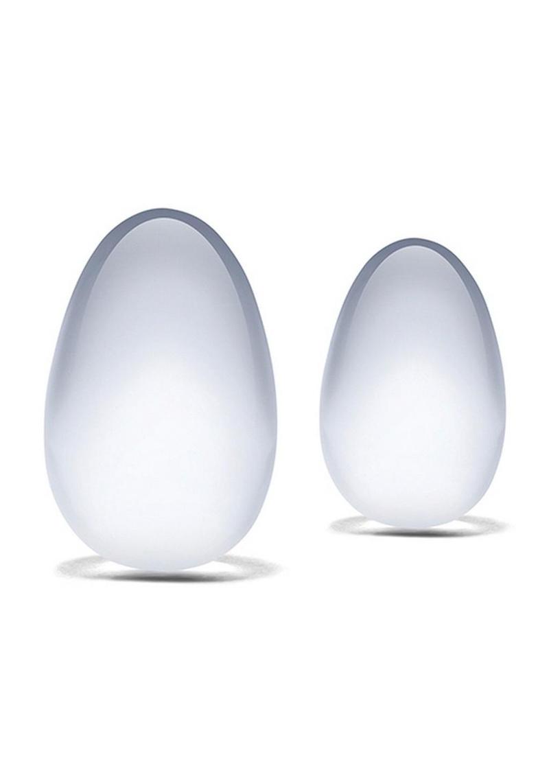 Glas Glass Yoni Eggs Set with Luxury Satin Storage Bag