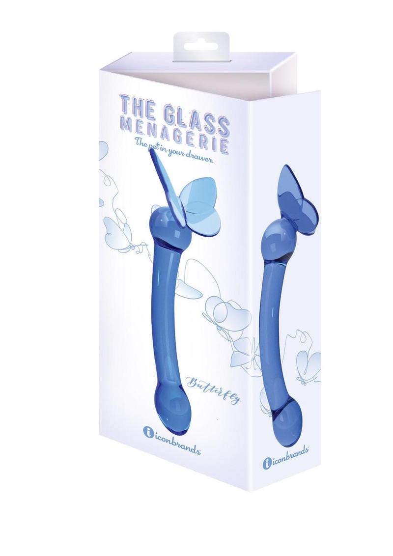 Glass Menagerie Butterfly Glass G-Spot Elegant Design Dildo
