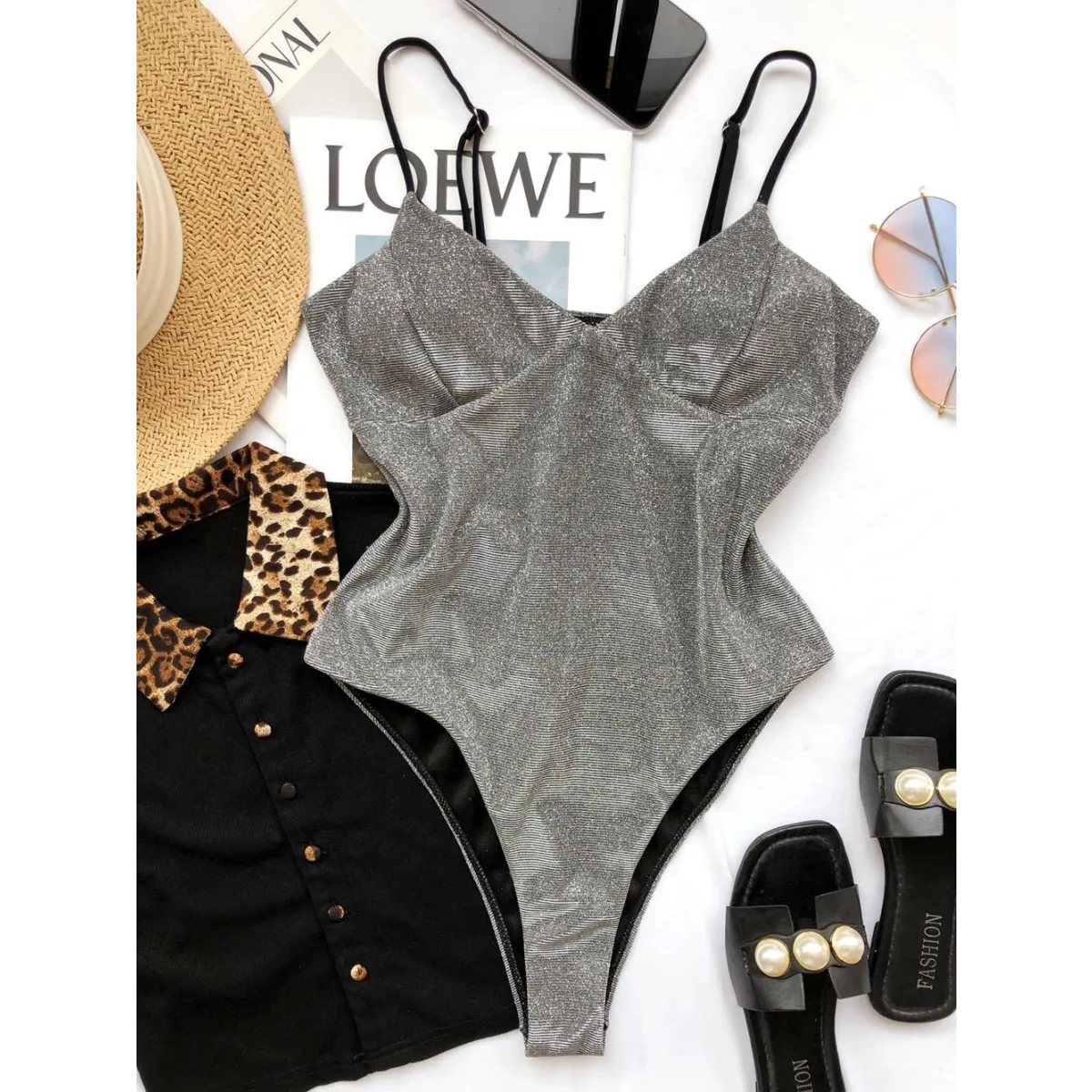 Glitter One-piece Swimsuits