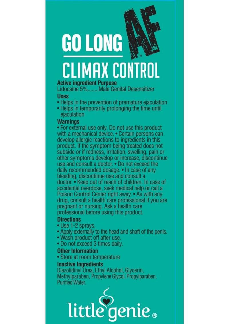 Go Long AF Climax Control Prolonging Spray