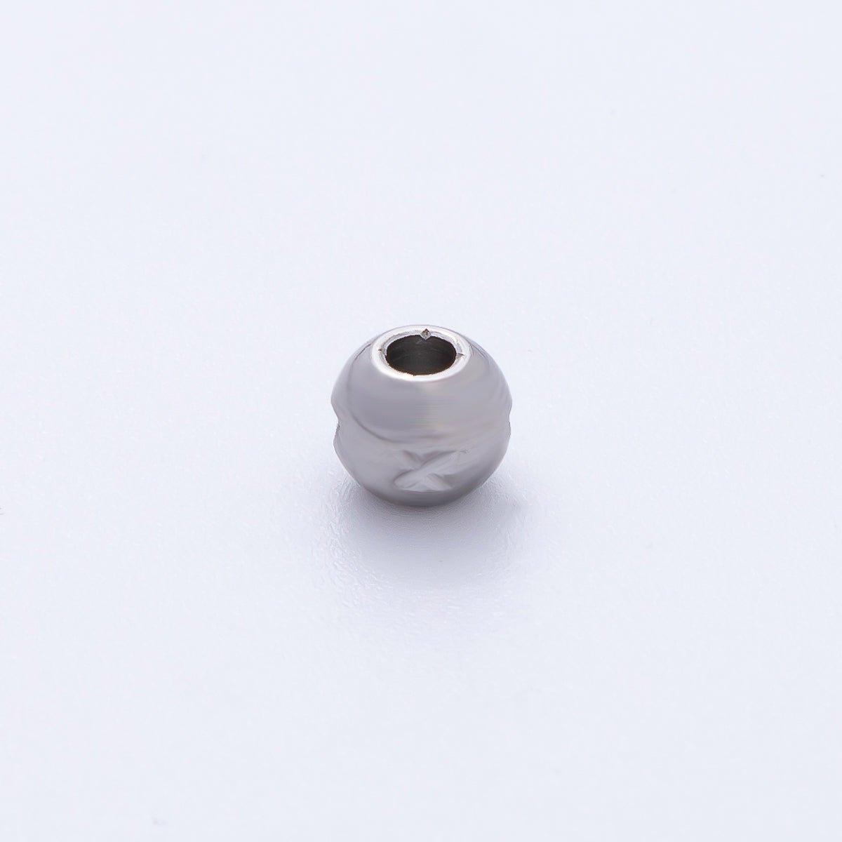 Gold 5mm Tiny Rondelle X Mark Spacer Bead in Gold & Silver 10 pcs | B152