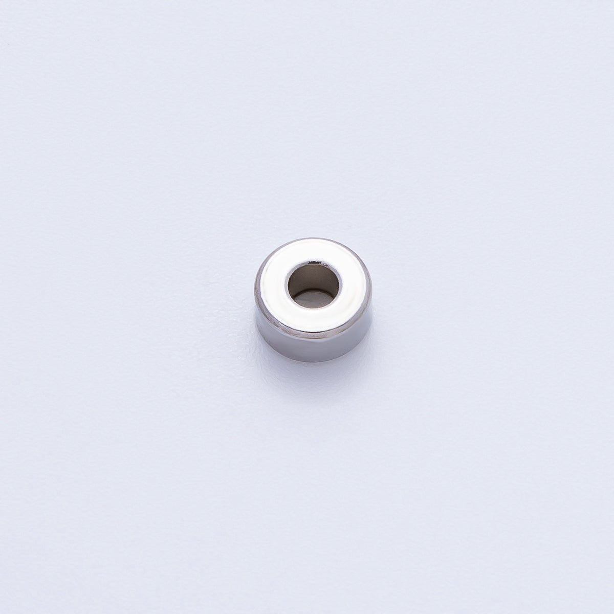 Gold 6mm Puffy Rondelle Spacer Bead Set in Gold & Silver by 10 Pieces | B086