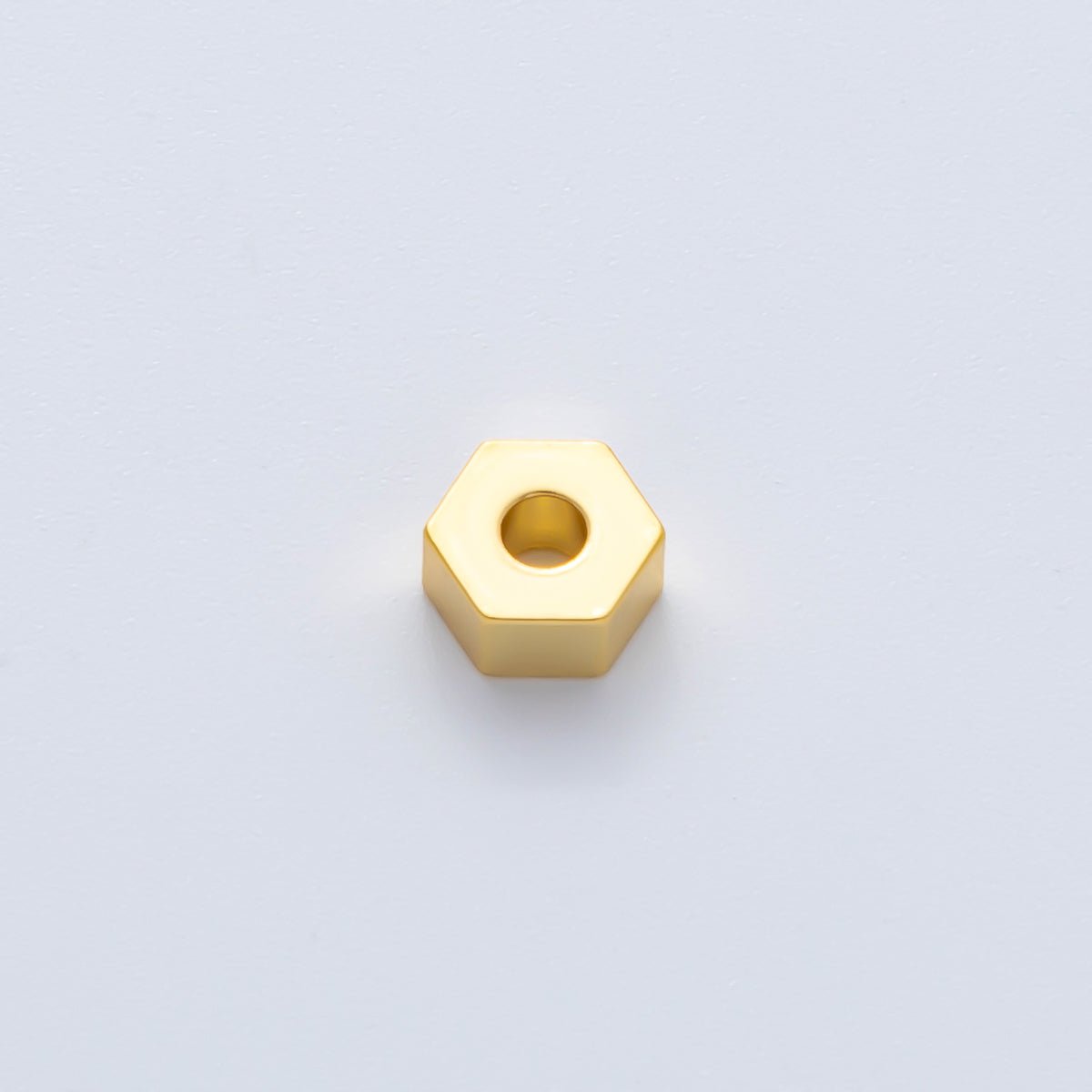 Gold 6mm Tiny Hexagon Spacer Bead in Gold & Silver 10pcs | B113