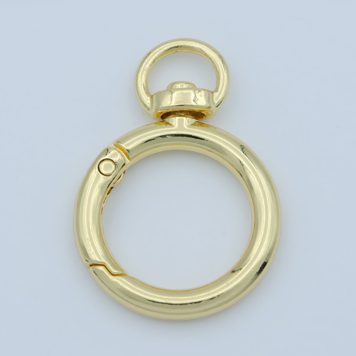 Gold Circle Round Push Gate Ring Clasp For Jewelry Making DIY Supplies L-338