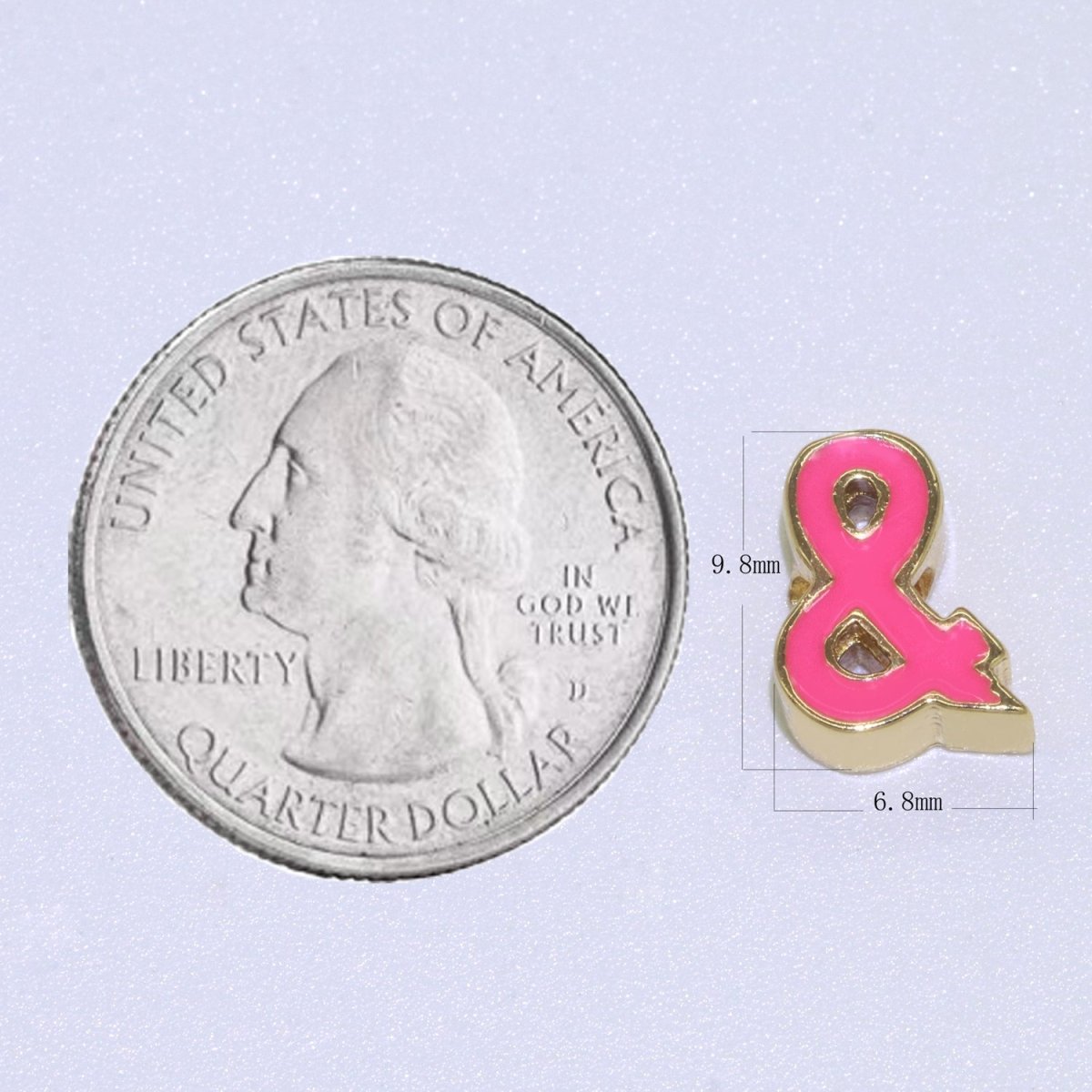 Gold Enamel Spacer Beads, Symbol Beads, Ampersand Beads Heart Star Pink Red Enamel Beads for Bracelet Necklace Component 8mm,10mm B-516 to B-521