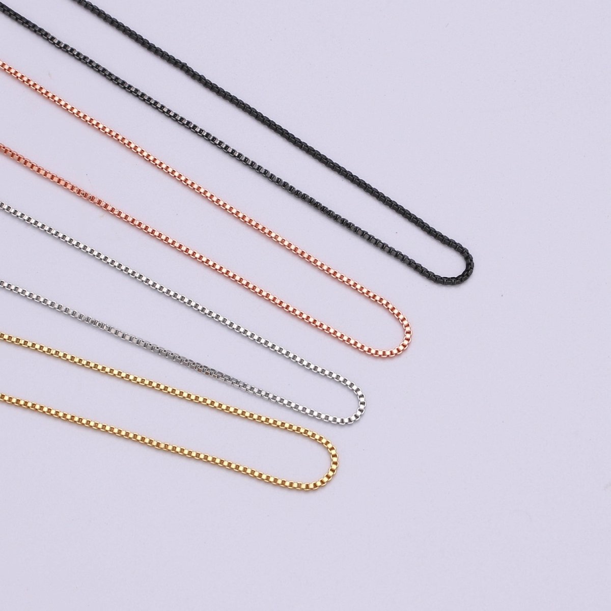 Gold Filled 0.8mm 21.0 inch long Chain with Lobster Clasp For DIY Jewelry Making Chain NECKLACE Supplies Kit L-198~L-201