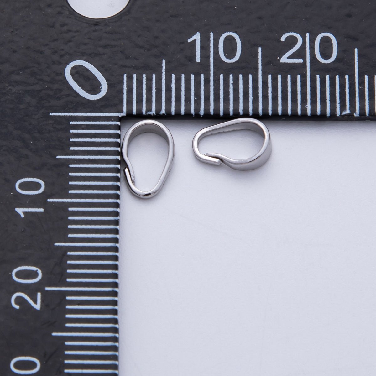 Silver Filled 8mm x 5.3mm Minimalist Bail Jewelry Findings | Findings-00055