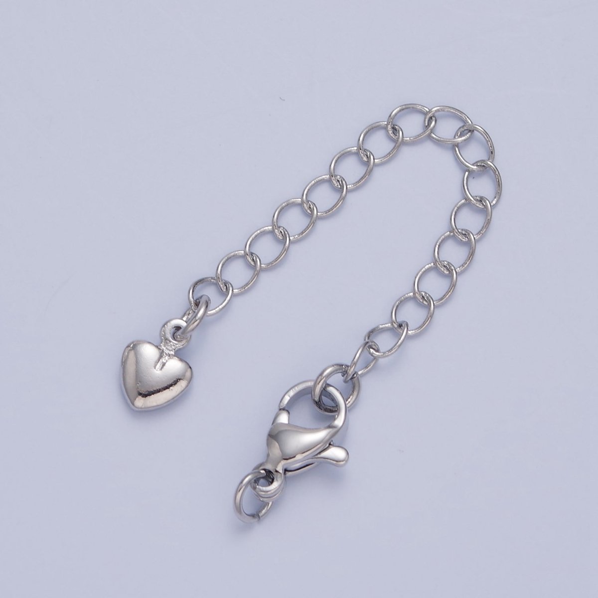 Gold Filled Chain Extender Heart Lobster Clasps Closure Set Supply in Gold & Silver L-677 L-779