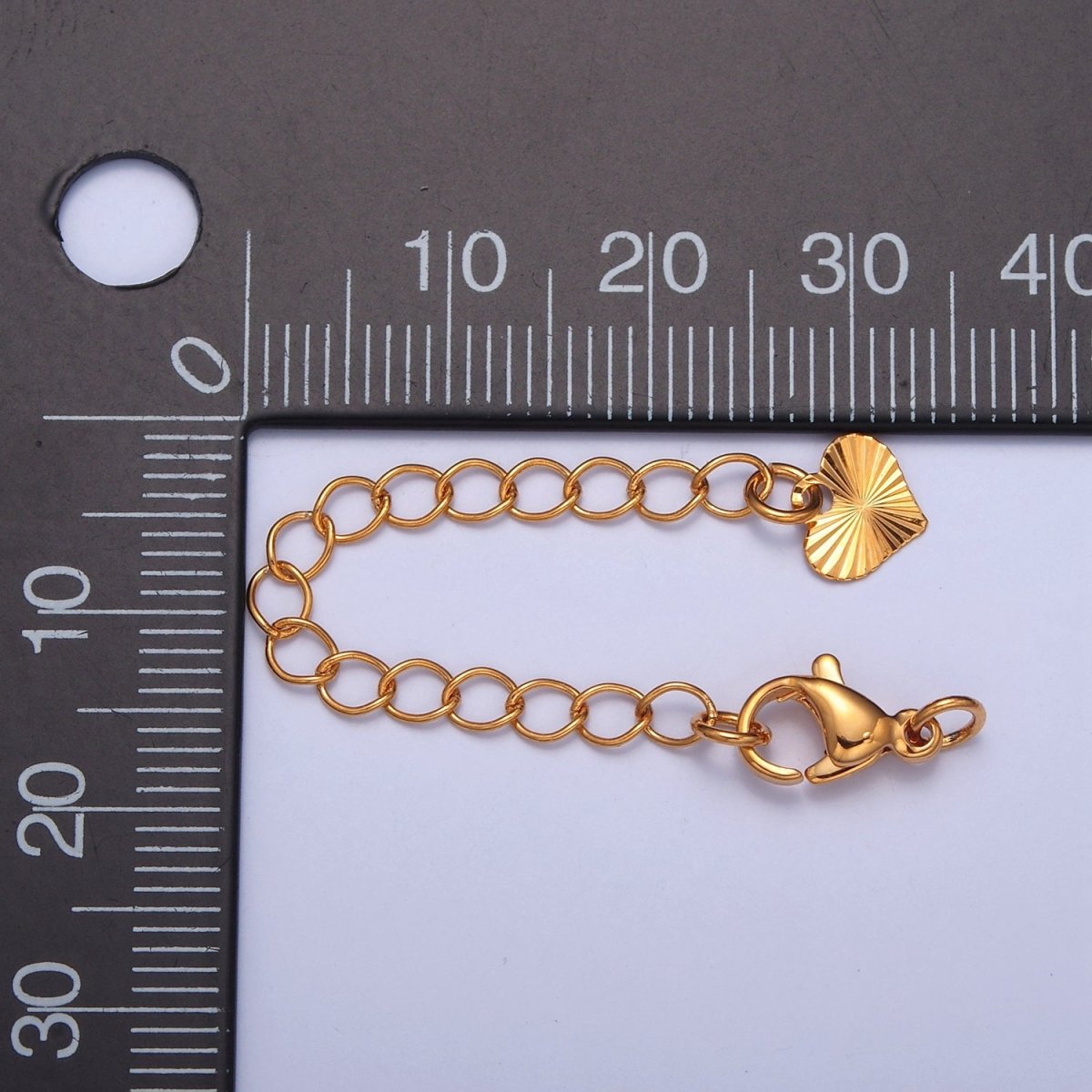 Gold Filled Chain Extender Sunburst Heart Lobster Clasps Closure Set Supply in Gold & Silver L-742 L-777