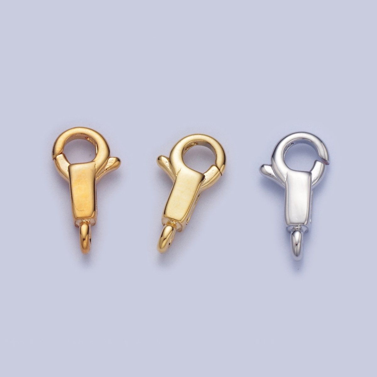 Gold Filled Long Body Lobster Clasps Supply, Round Spring Ring Head with Rectangular Body Closure Jewelry Supply L-870 L-871 L-918