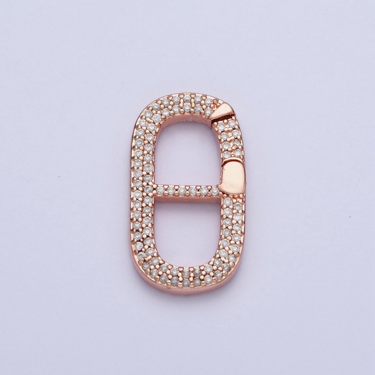 Gold Filled Micro Pave CZ Soda Pull Tab Spring Gate Clasps For DIY Jewelry Making in Gold, Silver, Rose Gold, Black L-850 L-851 L-852 L-853