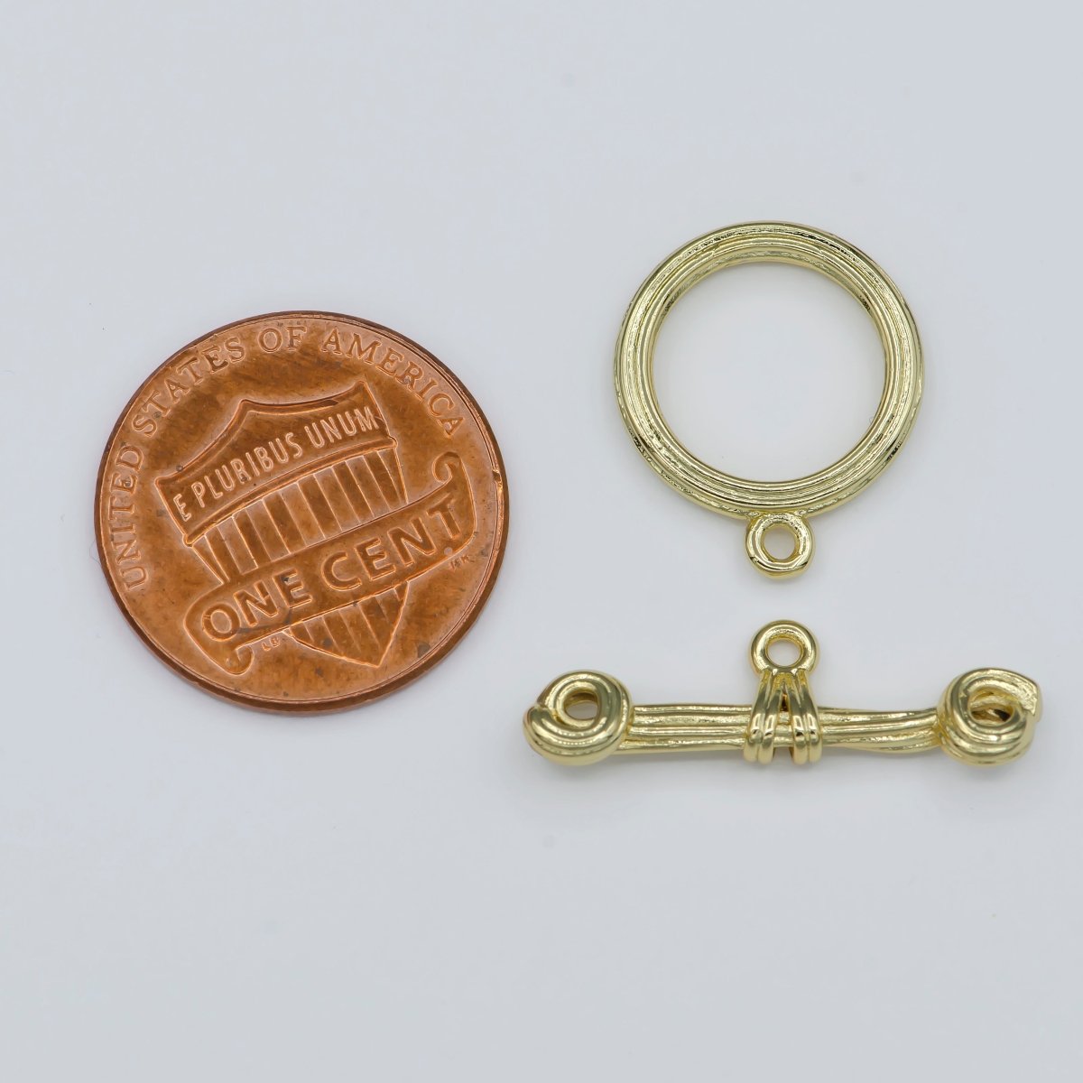 Gold Filled Rustic Wire Toggle Clasp For DIY Jewelry Making Necklace Anklet Bracelet L-318~L-319