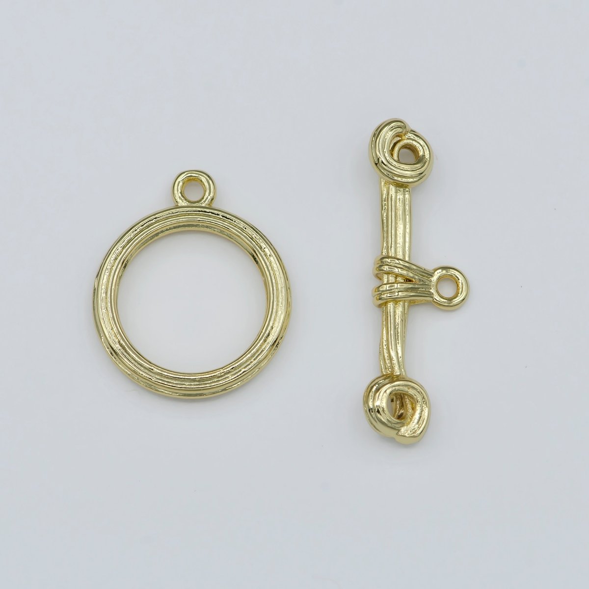 Gold Filled Rustic Wire Toggle Clasp For DIY Jewelry Making Necklace Anklet Bracelet L-318~L-319