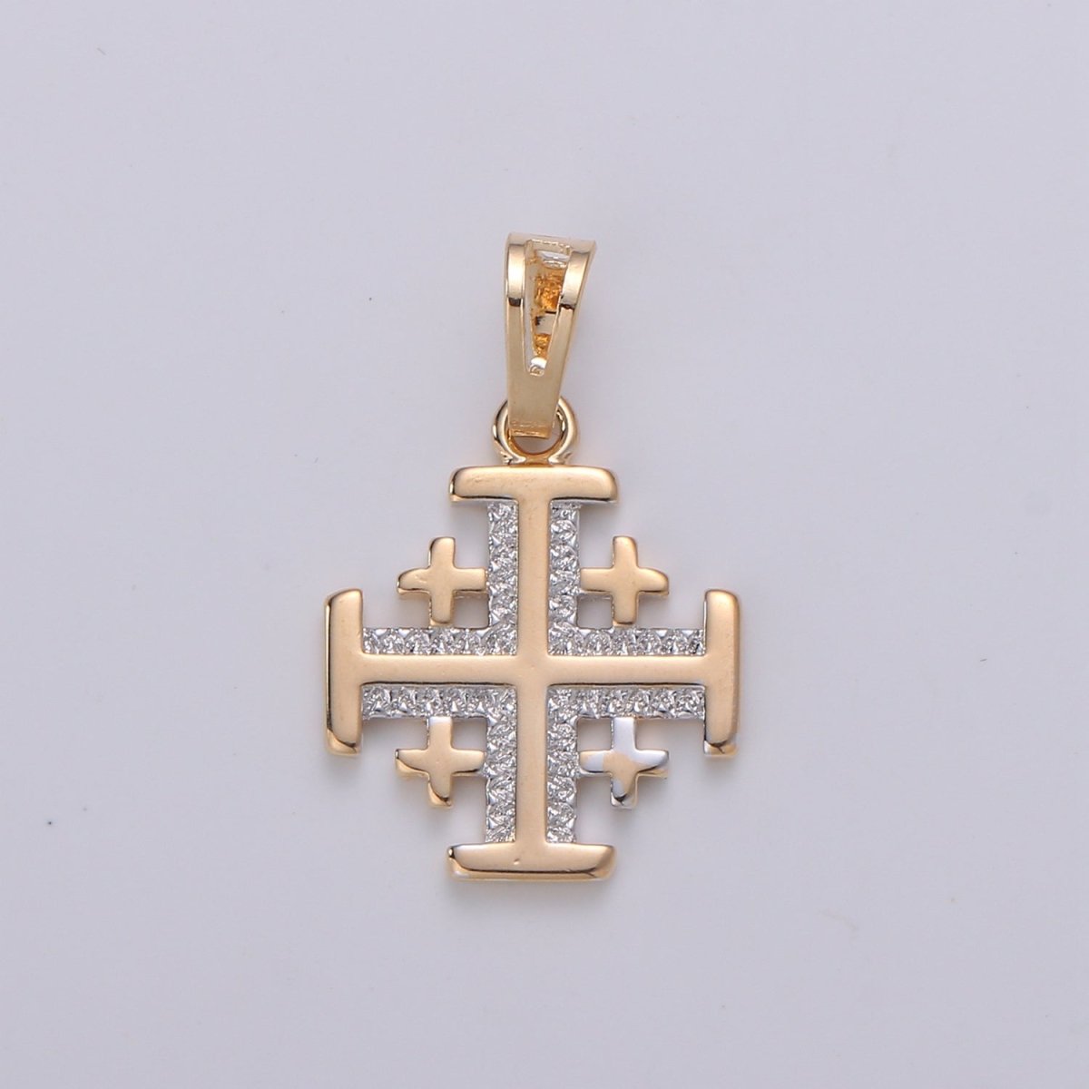 Gold Filled Square Cross Pendants J-109