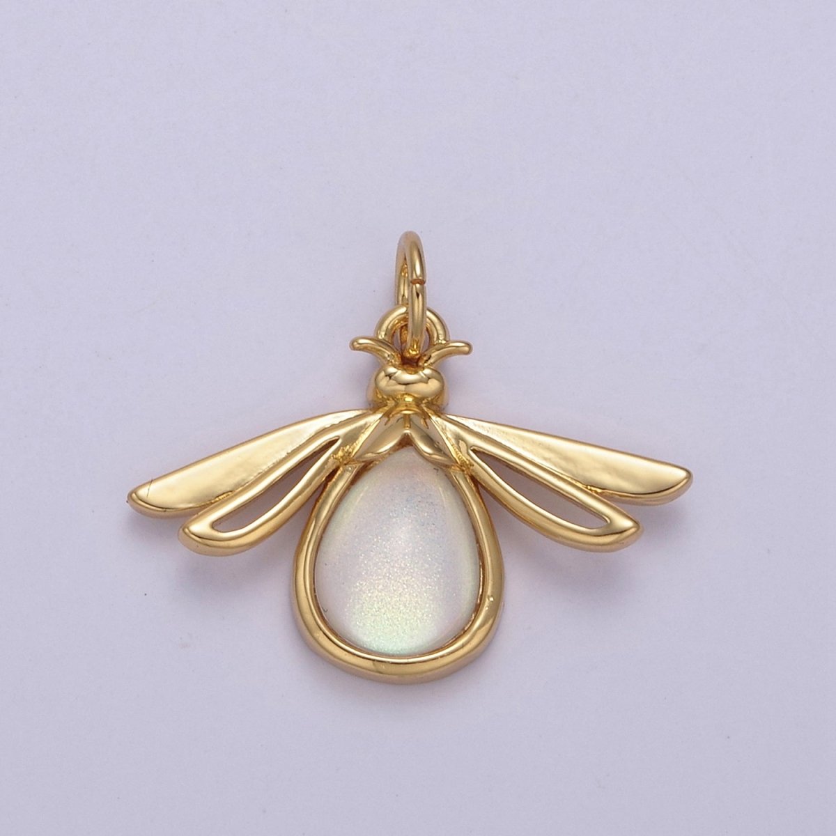 Gold Firefly Dangle Charms You Light Up My Life Pendant for Necklace Bracelet Add on Charm N-679