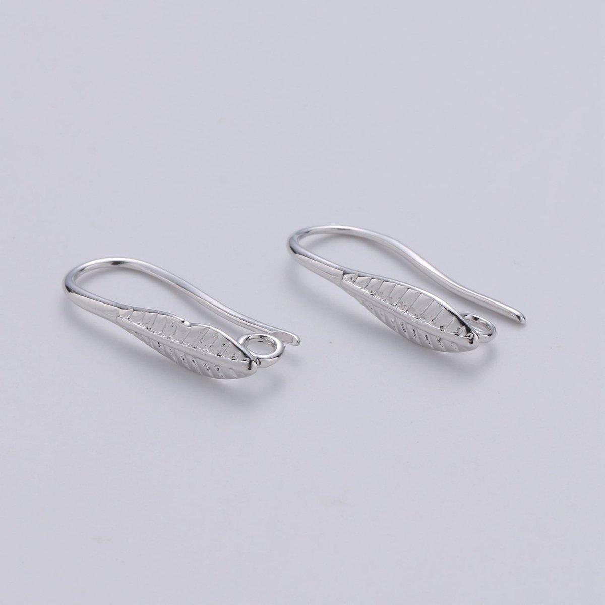 Gold French Hook Earwire with leaf design 14k Gold Filled craft earring supply for making earrings component, K-669 K-671