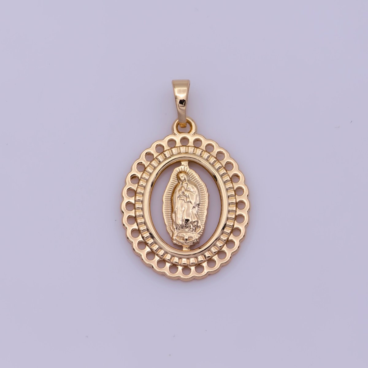 Gold Mother Virgin Mary, Holy, Divine, Heavenly, Pray, Angel, Catholic DIY Necklace PENDANT Charm Bead Bails Findings for Jewelry Making H-470