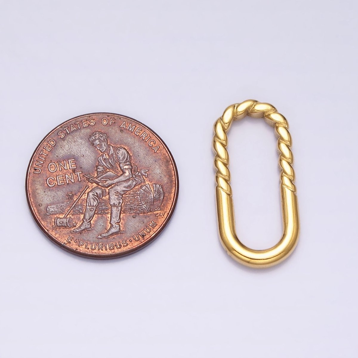 Gold, Silver 21mm Half Twisted Oblong Link Supply | Z-290 Z-291