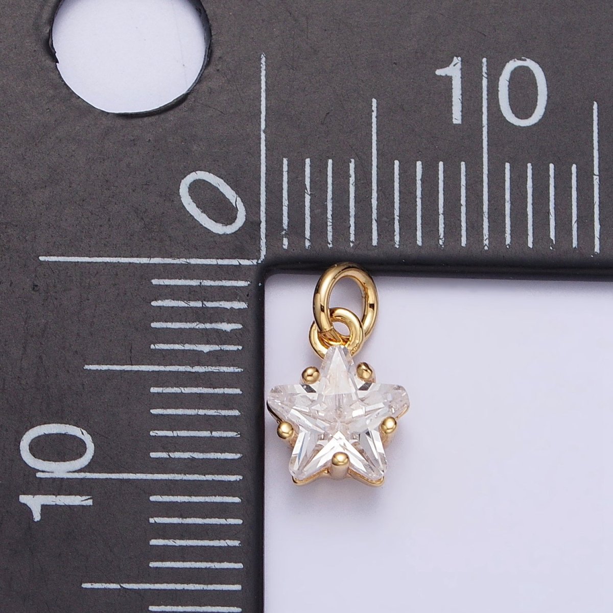 Gold, Silver Mini Celestial Star Clear CZ Cubic Zirconia Add-On Charm | AC237 AC238